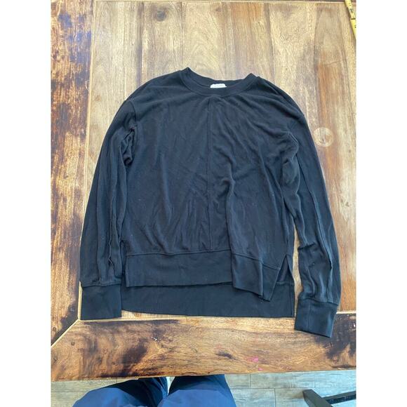 Z Supply Black Long Sleeves Crew Neck Sweatshirt Size Medium - Picture 1 of 5